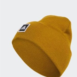 Adidas wide cuff hat- gold beige NWT OS